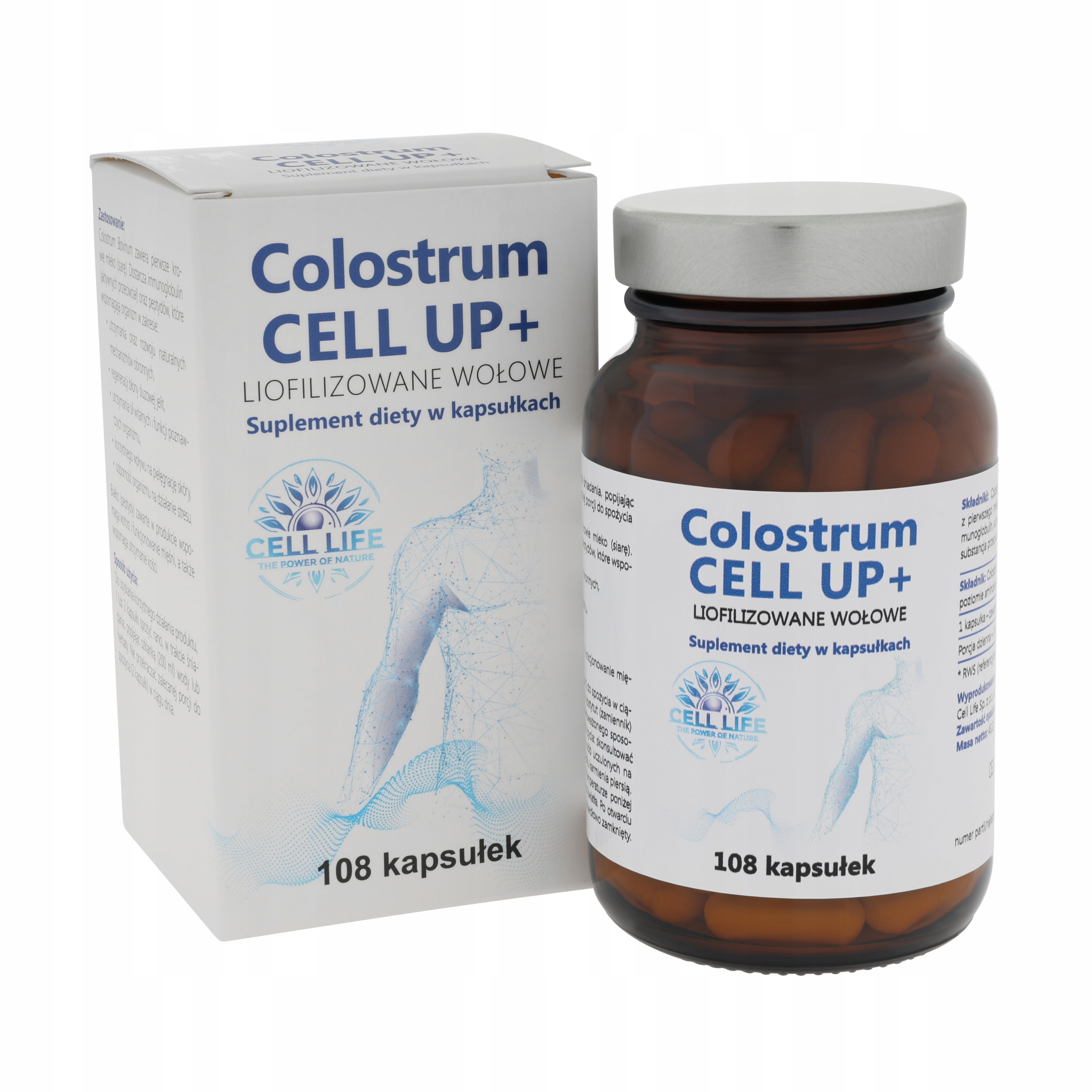Cell Up Colostrum+ 2 x 108 kaps - odporność energia stres siara bydlęca