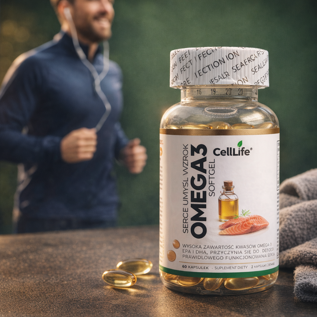 Suplement diety Cell-Life OMEGA 3, 2 x 60 kapsułek - BEZ RYBIEGO POSMAKU