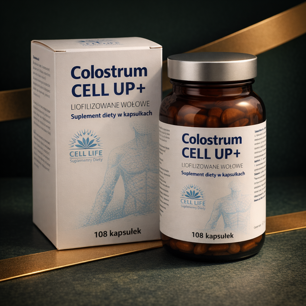 Cell Up Colostrum+ 324 kaps - odporność energia stres siara bydlęca